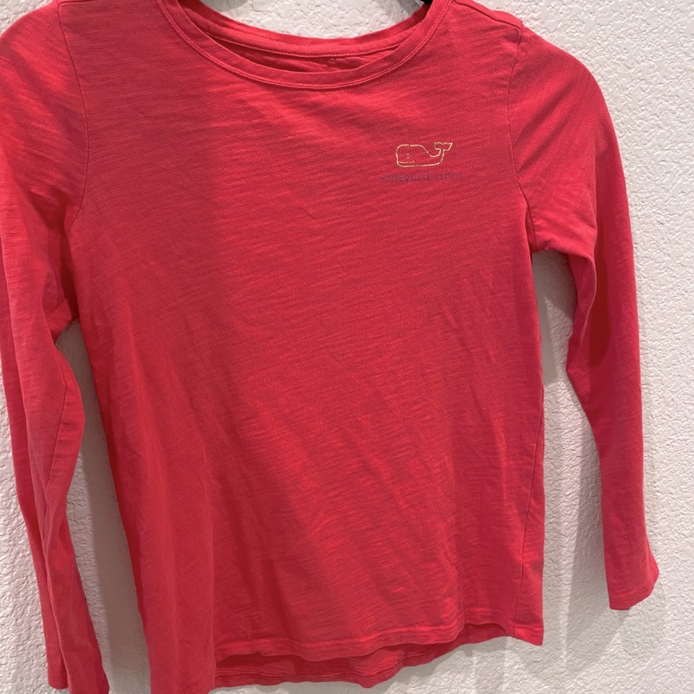 Vineyard Vines Hot Pink Kids Long Sleeve Shirt